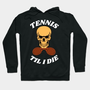 US Open Awesome Tennis Lover Skull and Crossbones Tennis Rackets Hoodie